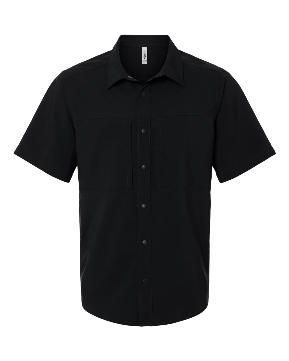 Core365 Men's UltraUVP Shoreline Short Sleeve Staff Shirt - CE520 Black
