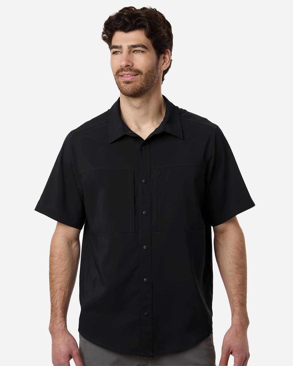 Core365 Men's UltraUVP Shoreline Short Sleeve Staff Shirt - CE520 Black