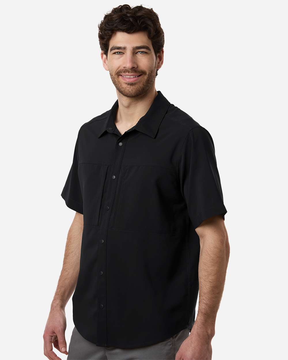 Core365 Men's UltraUVP Shoreline Short Sleeve Staff Shirt - CE520 Black