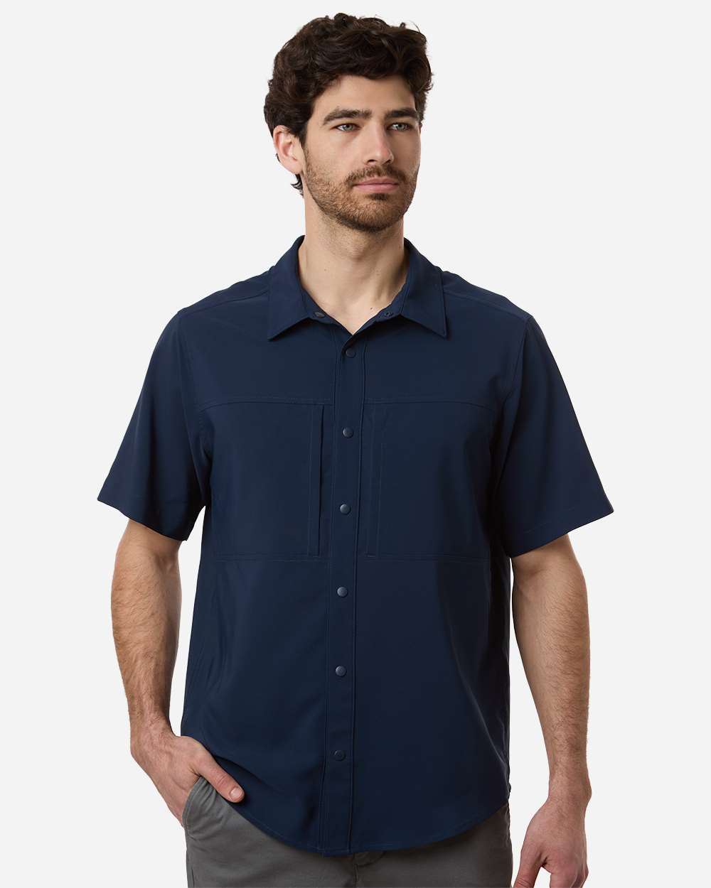 Core365 Men's UltraUVP Shoreline Short Sleeve Staff Shirt - CE520 Classic Navy