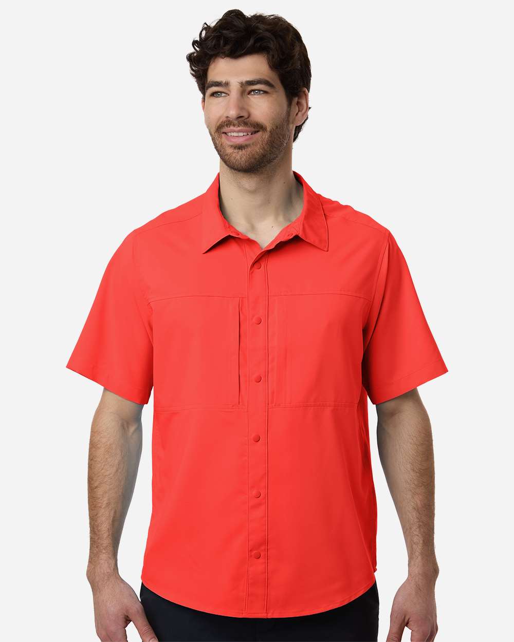 Core365 Men's UltraUVP Shoreline Short Sleeve Staff Shirt - CE520 Marina Red