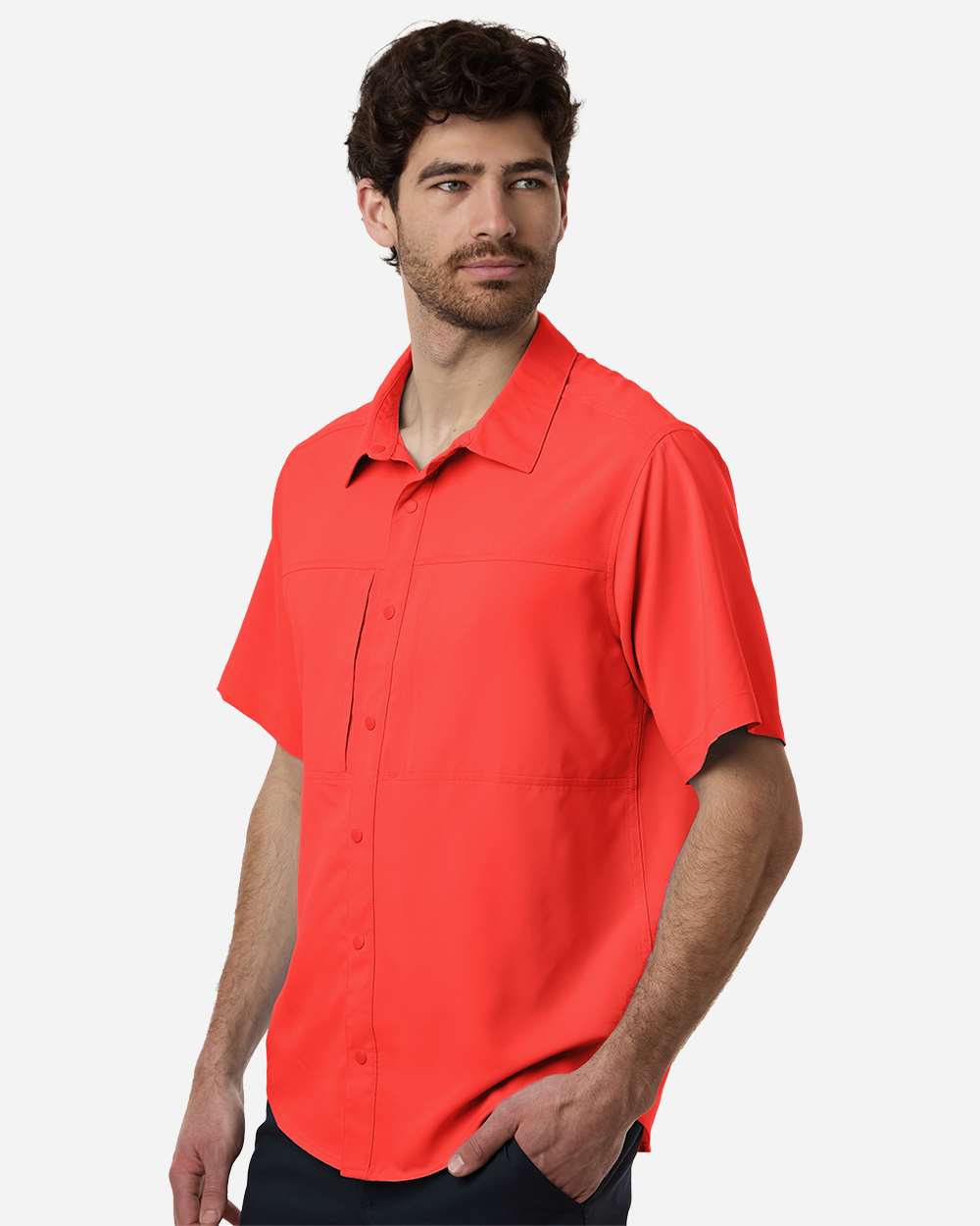 Core365 Men's UltraUVP Shoreline Short Sleeve Staff Shirt - CE520 Marina Red