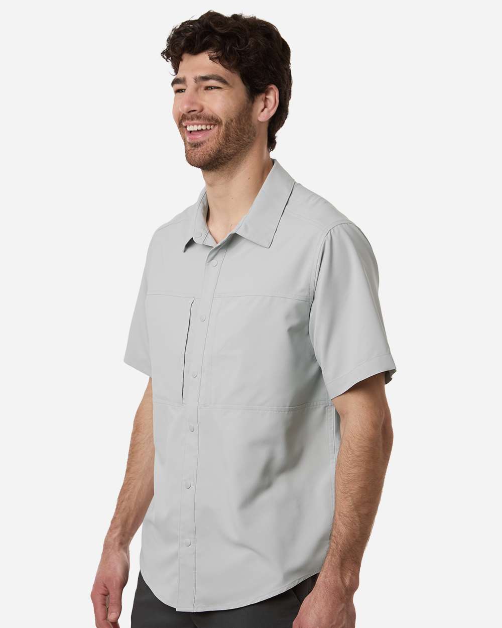 Core365 Men's UltraUVP Shoreline Short Sleeve Staff Shirt - CE520 Platinum