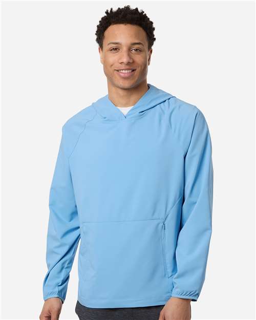 Core365 Men's UltraUVP Shoreline Long Sleeve Hooded Pullover - CE520L Columbia Blue