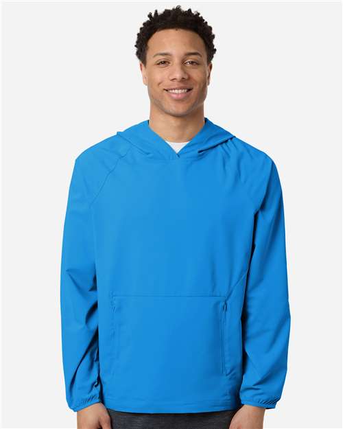Core365 Men's UltraUVP Shoreline Long Sleeve Hooded Pullover - CE520L Electric Blue