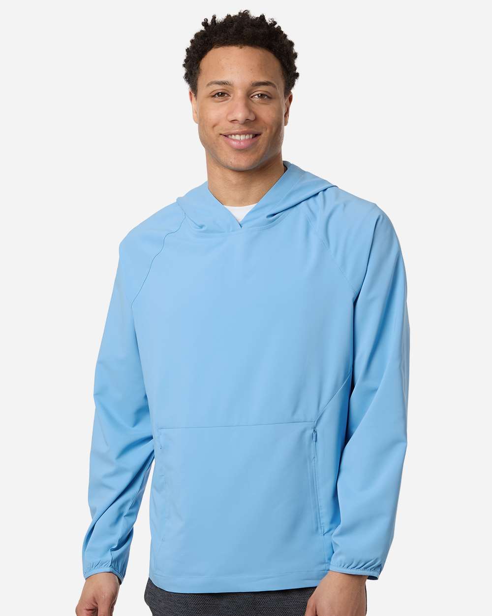 Core365 Men's UltraUVP Shoreline Long Sleeve Hooded Pullover - CE520L Columbia Blue