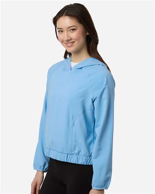 Core365 Women's UltraUVP Shoreline Long Sleeve Hooded Pullover - CE520LW Columbia Blue