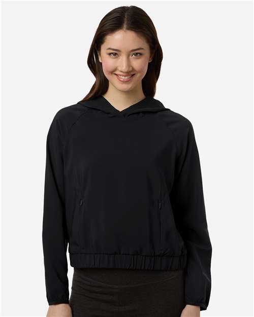Core365 Women's UltraUVP Shoreline Long Sleeve Hooded Pullover - CE520LW Black