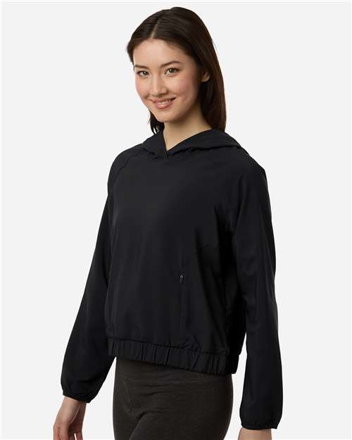 Core365 Women's UltraUVP Shoreline Long Sleeve Hooded Pullover - CE520LW Black