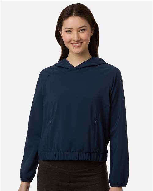 Core365 Women's UltraUVP Shoreline Long Sleeve Hooded Pullover - CE520LW Classic Navy