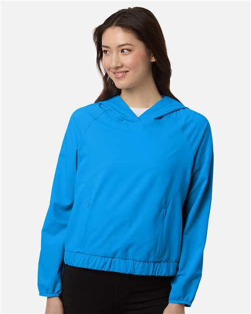 Core365 Women's UltraUVP Shoreline Long Sleeve Hooded Pullover - CE520LW Electric Blue