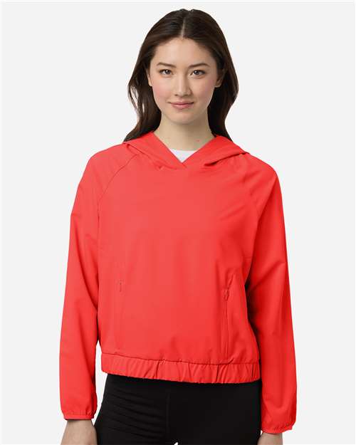 Core365 Women's UltraUVP Shoreline Long Sleeve Hooded Pullover - CE520LW Marina Red