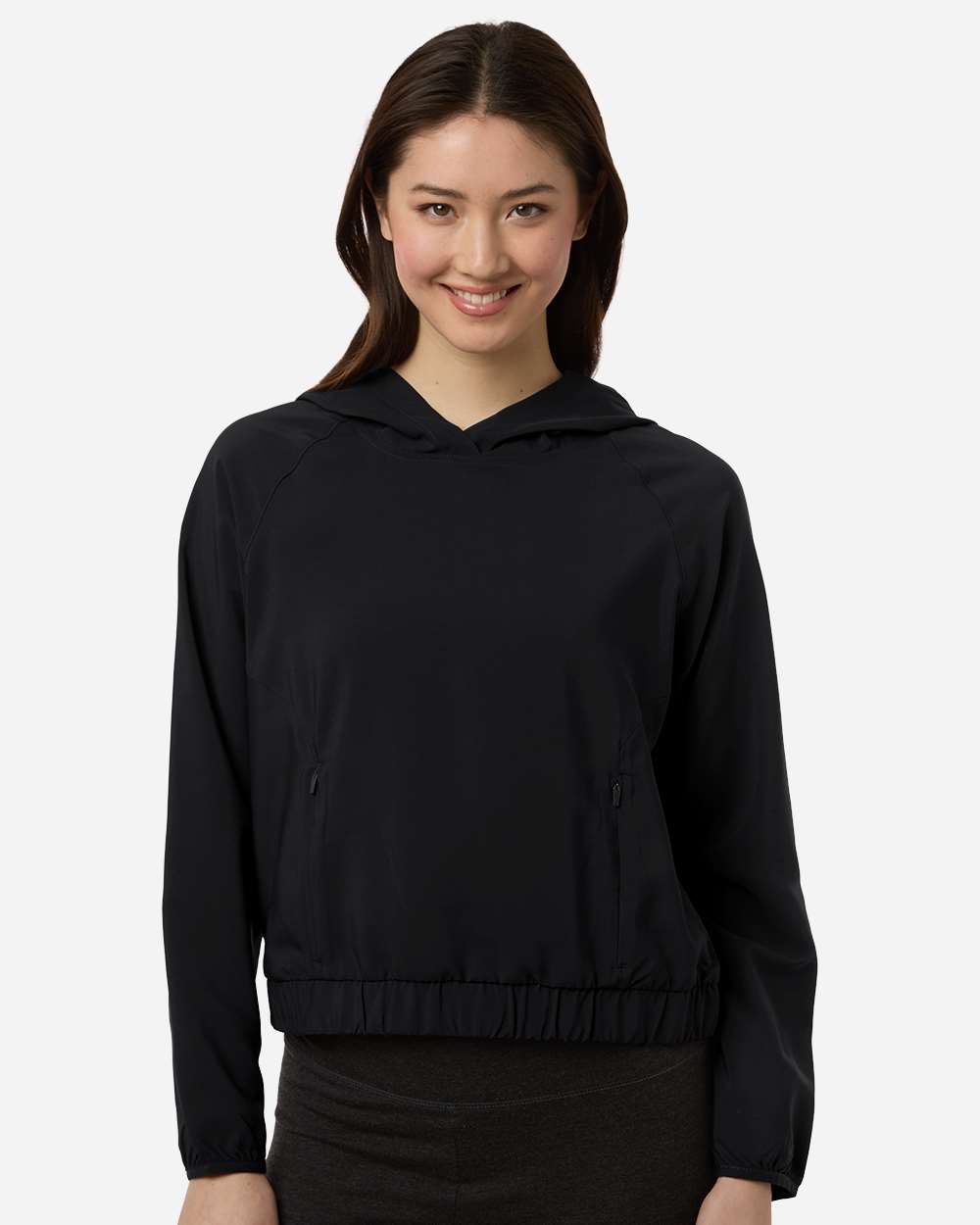 Core365 Women's UltraUVP Shoreline Long Sleeve Hooded Pullover - CE520LW Black