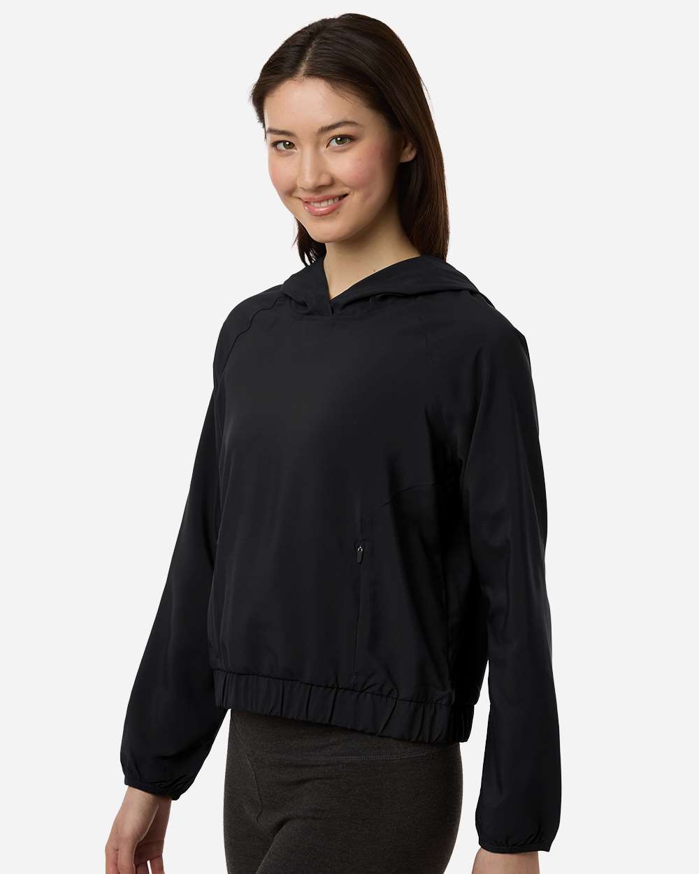 Core365 Women's UltraUVP Shoreline Long Sleeve Hooded Pullover - CE520LW Black