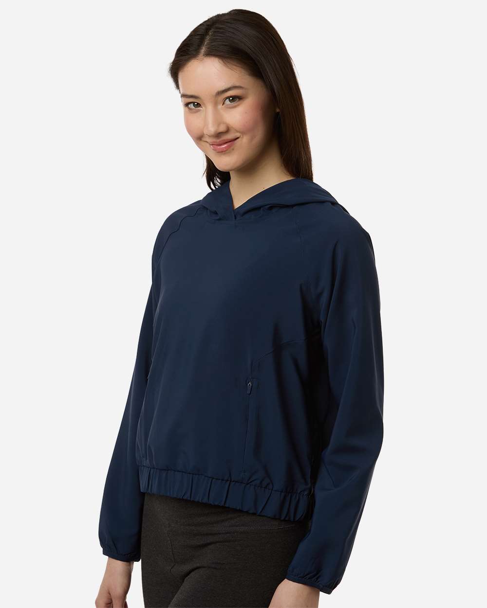 Core365 Women's UltraUVP Shoreline Long Sleeve Hooded Pullover - CE520LW Classic Navy