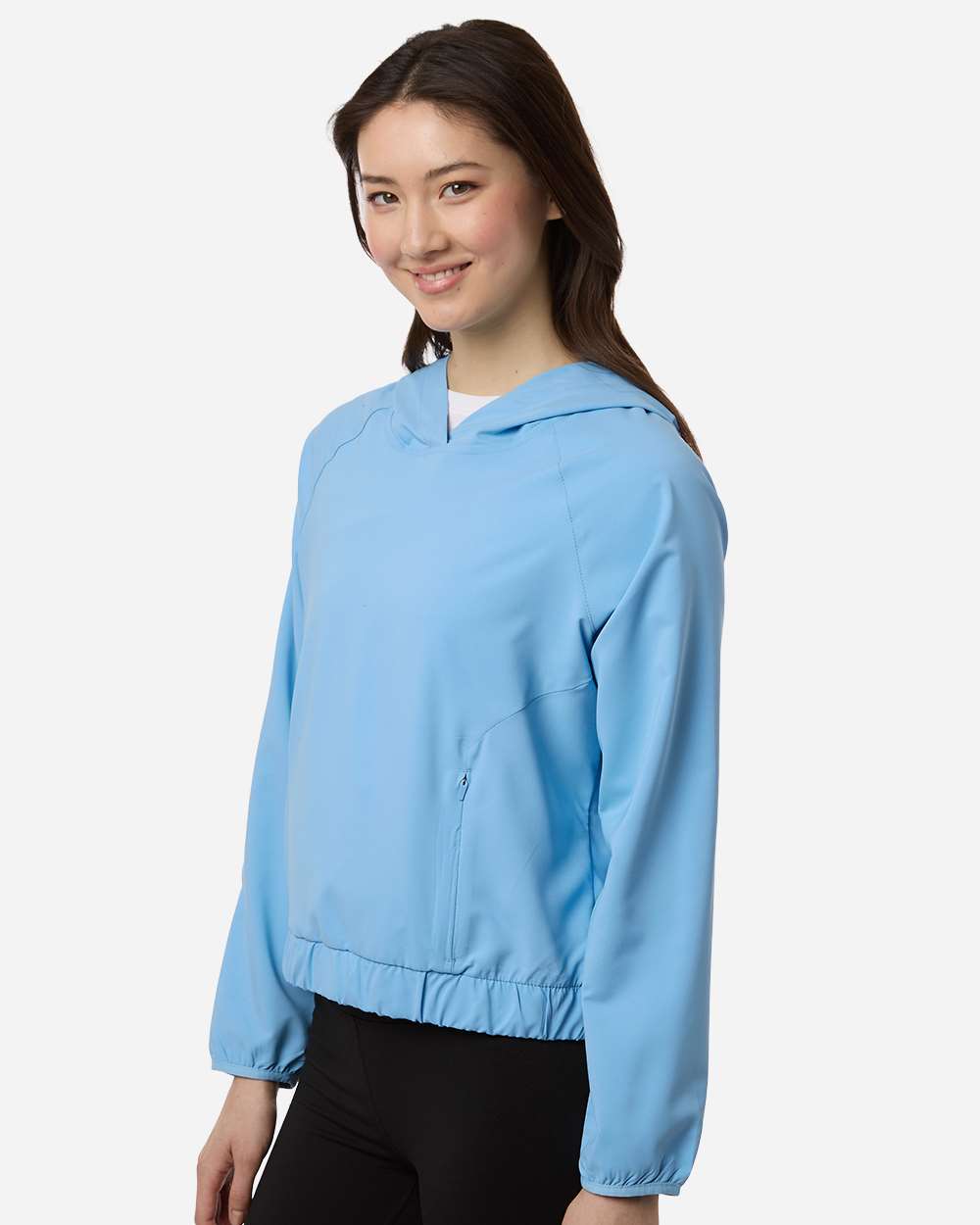 Core365 Women's UltraUVP Shoreline Long Sleeve Hooded Pullover - CE520LW Columbia Blue