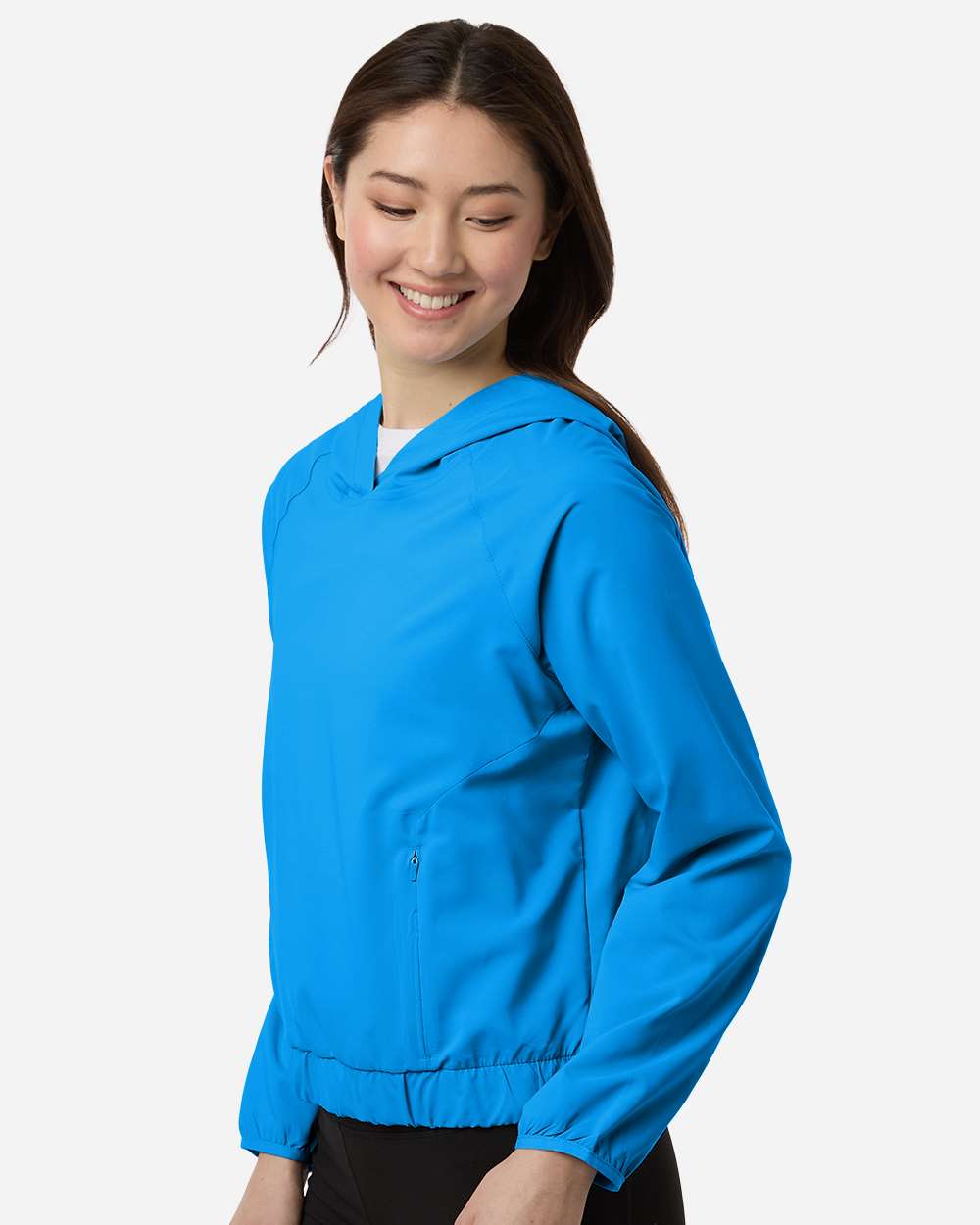 Core365 Women's UltraUVP Shoreline Long Sleeve Hooded Pullover - CE520LW Electric Blue