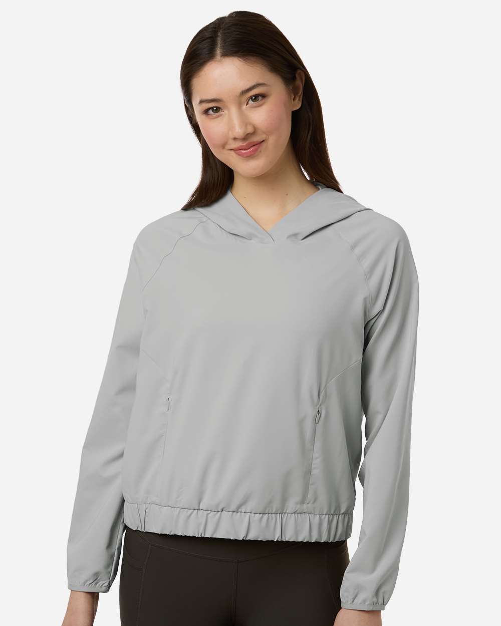 Core365 Women's UltraUVP Shoreline Long Sleeve Hooded Pullover - CE520LW Platinum