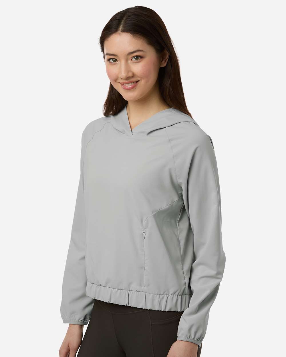 Core365 Women's UltraUVP Shoreline Long Sleeve Hooded Pullover - CE520LW Platinum