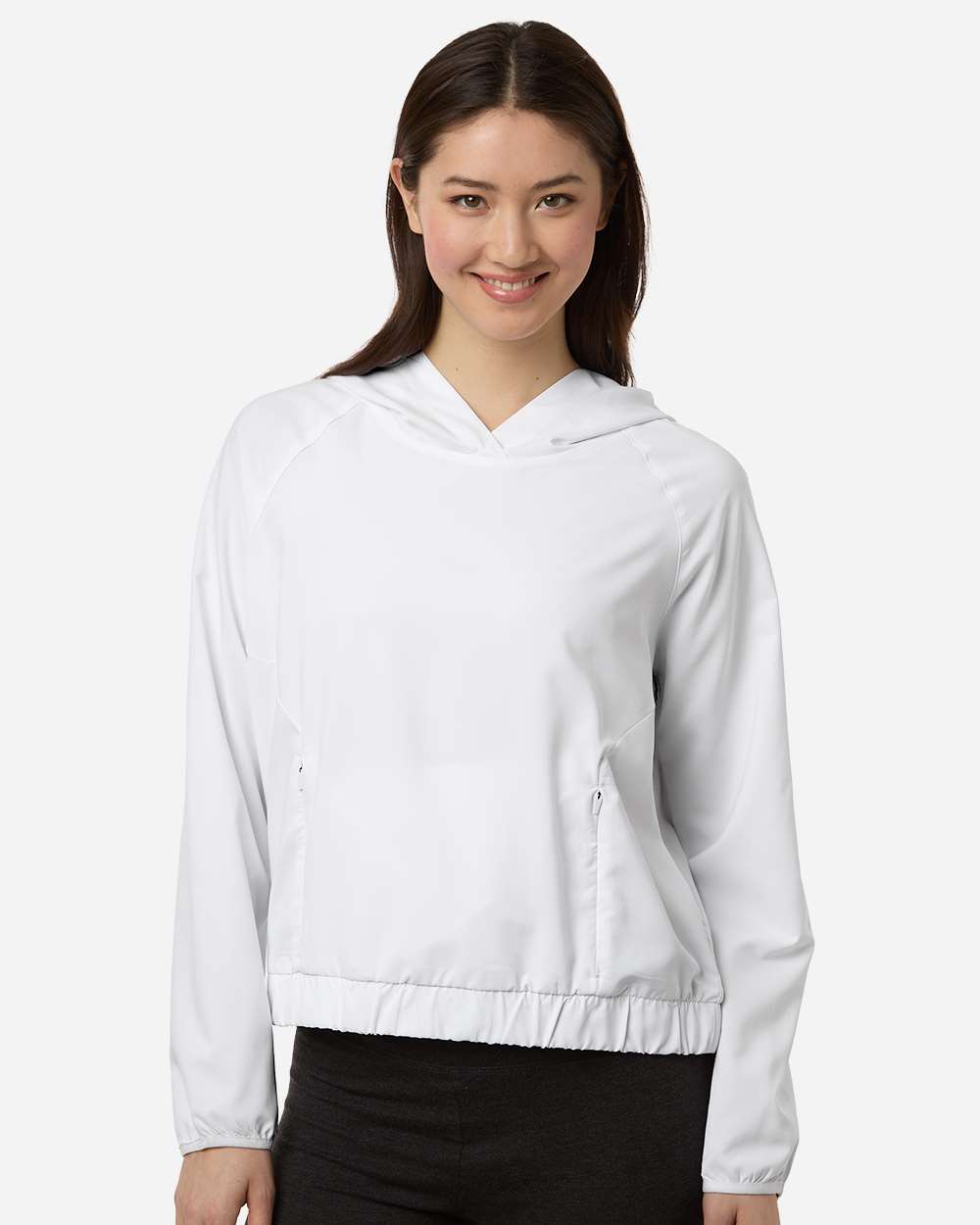 Core365 Women's UltraUVP Shoreline Long Sleeve Hooded Pullover - CE520LW White