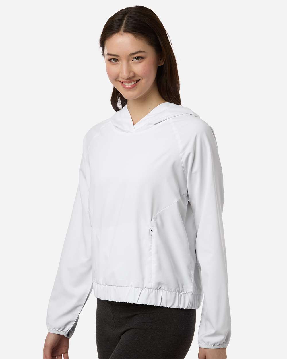 Core365 Women's UltraUVP Shoreline Long Sleeve Hooded Pullover - CE520LW White