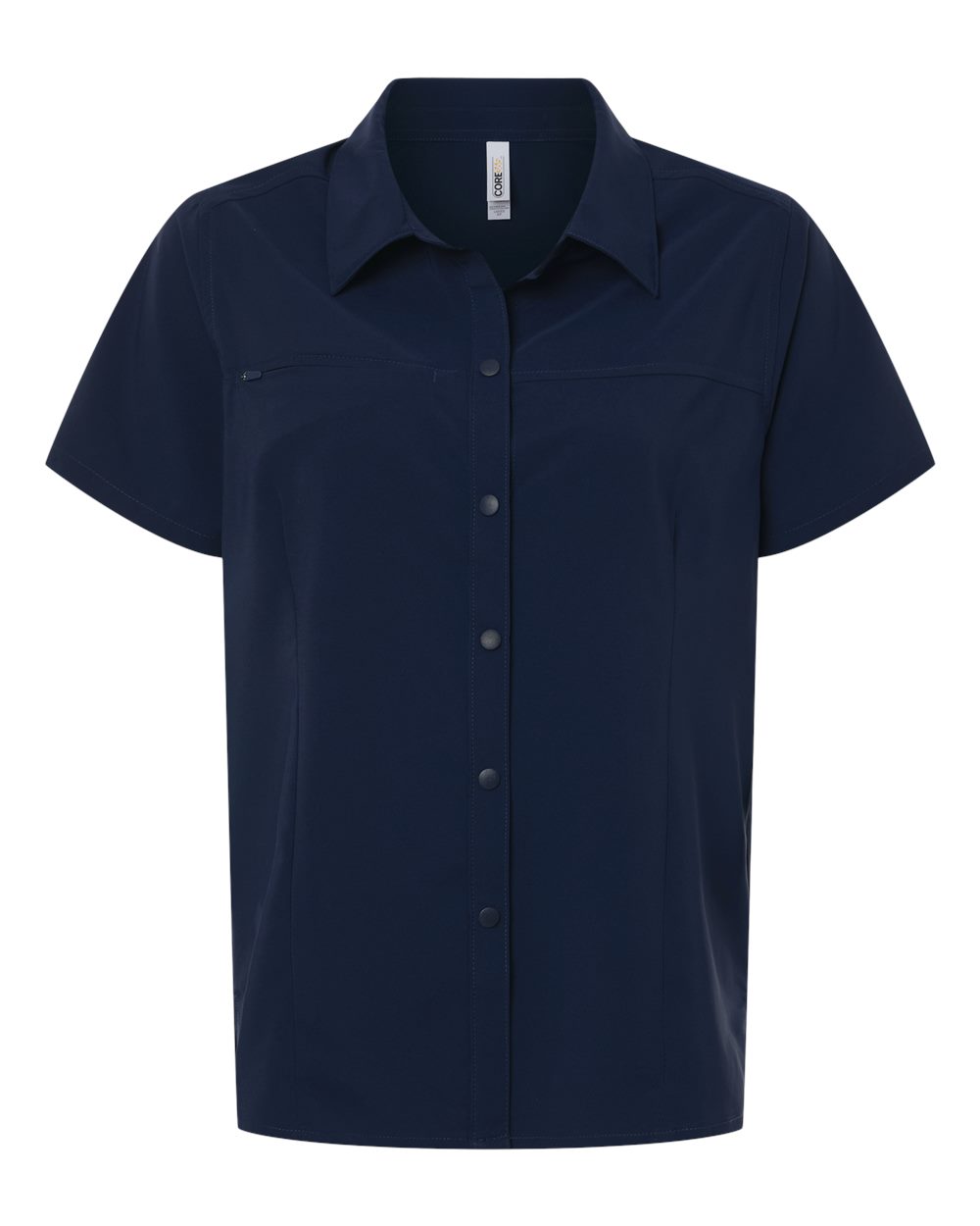 Core365 Women's UltraUVP Shoreline Short Sleeve Staff Shirt - CE520W Classic Navy