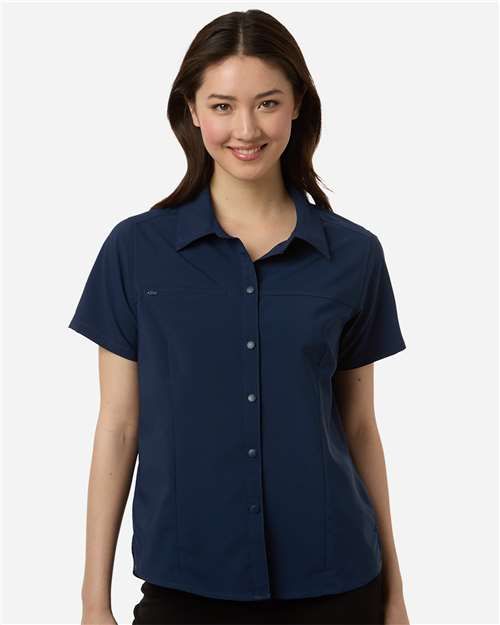 Core365 Women's UltraUVP Shoreline Short Sleeve Staff Shirt - CE520W Classic Navy
