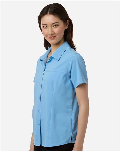 Core365 Women's UltraUVP Shoreline Short Sleeve Staff Shirt - CE520W Columbia Blue
