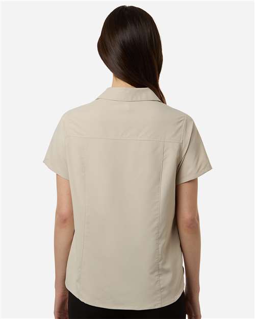 Core365 Women's UltraUVP Shoreline Short Sleeve Staff Shirt - CE520W Stone