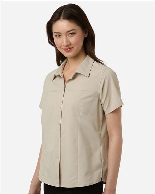 Core365 Women's UltraUVP Shoreline Short Sleeve Staff Shirt - CE520W Stone