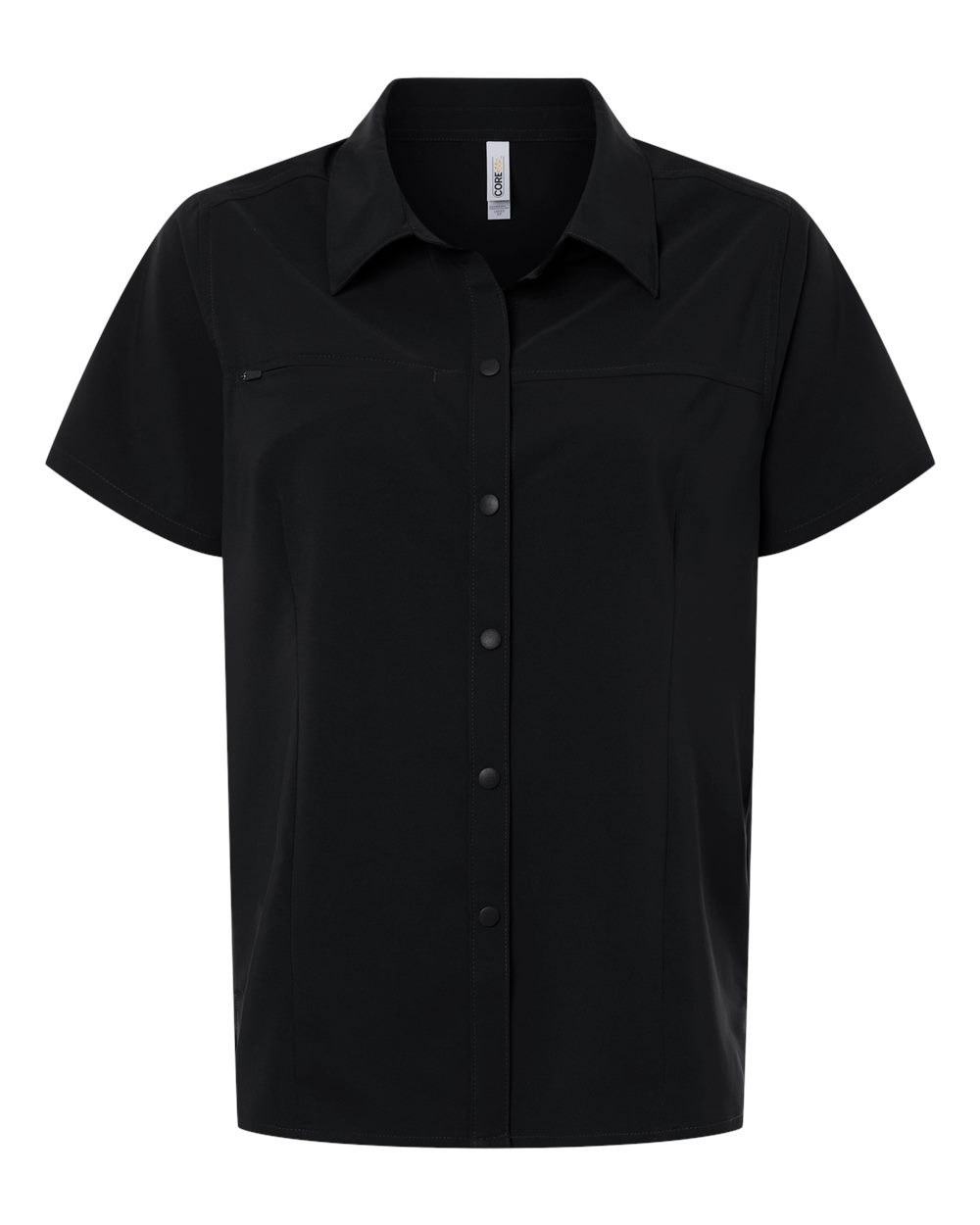 Core365 Women's UltraUVP Shoreline Short Sleeve Staff Shirt - CE520W Black