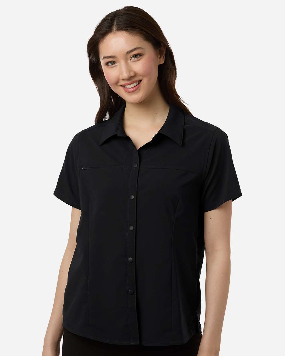 Core365 Women's UltraUVP Shoreline Short Sleeve Staff Shirt - CE520W Black