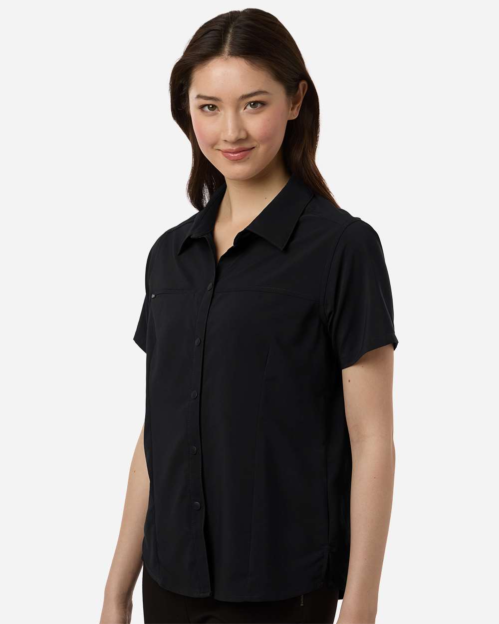 Core365 Women's UltraUVP Shoreline Short Sleeve Staff Shirt - CE520W Black