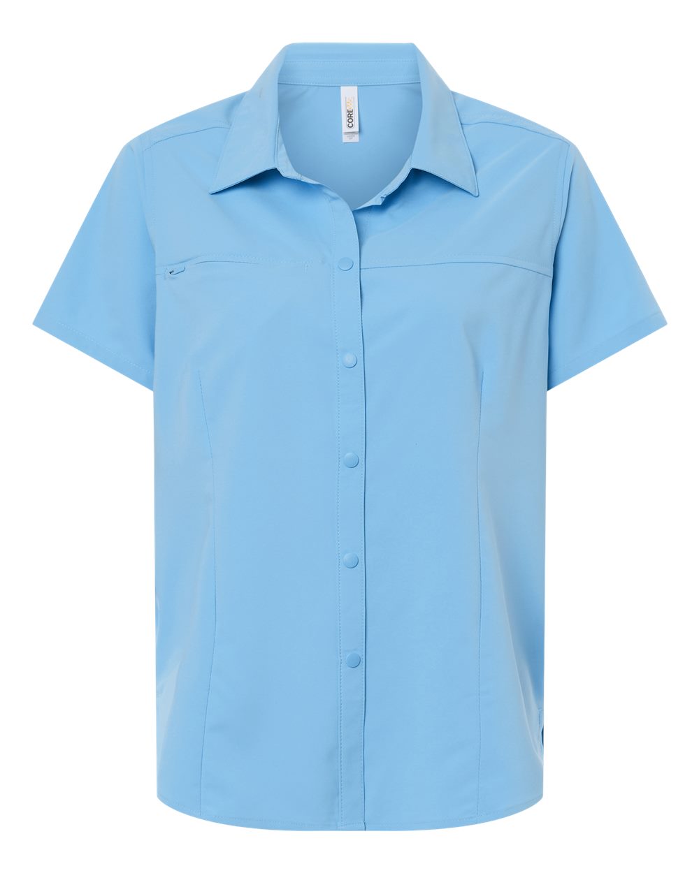 Core365 Women's UltraUVP Shoreline Short Sleeve Staff Shirt - CE520W Columbia Blue