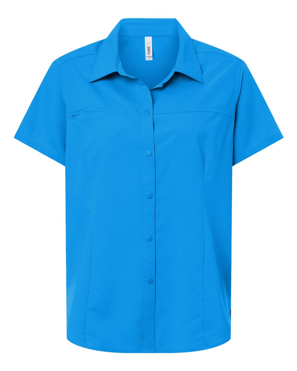 Core365 Women's UltraUVP Shoreline Short Sleeve Staff Shirt - CE520W Electric Blue
