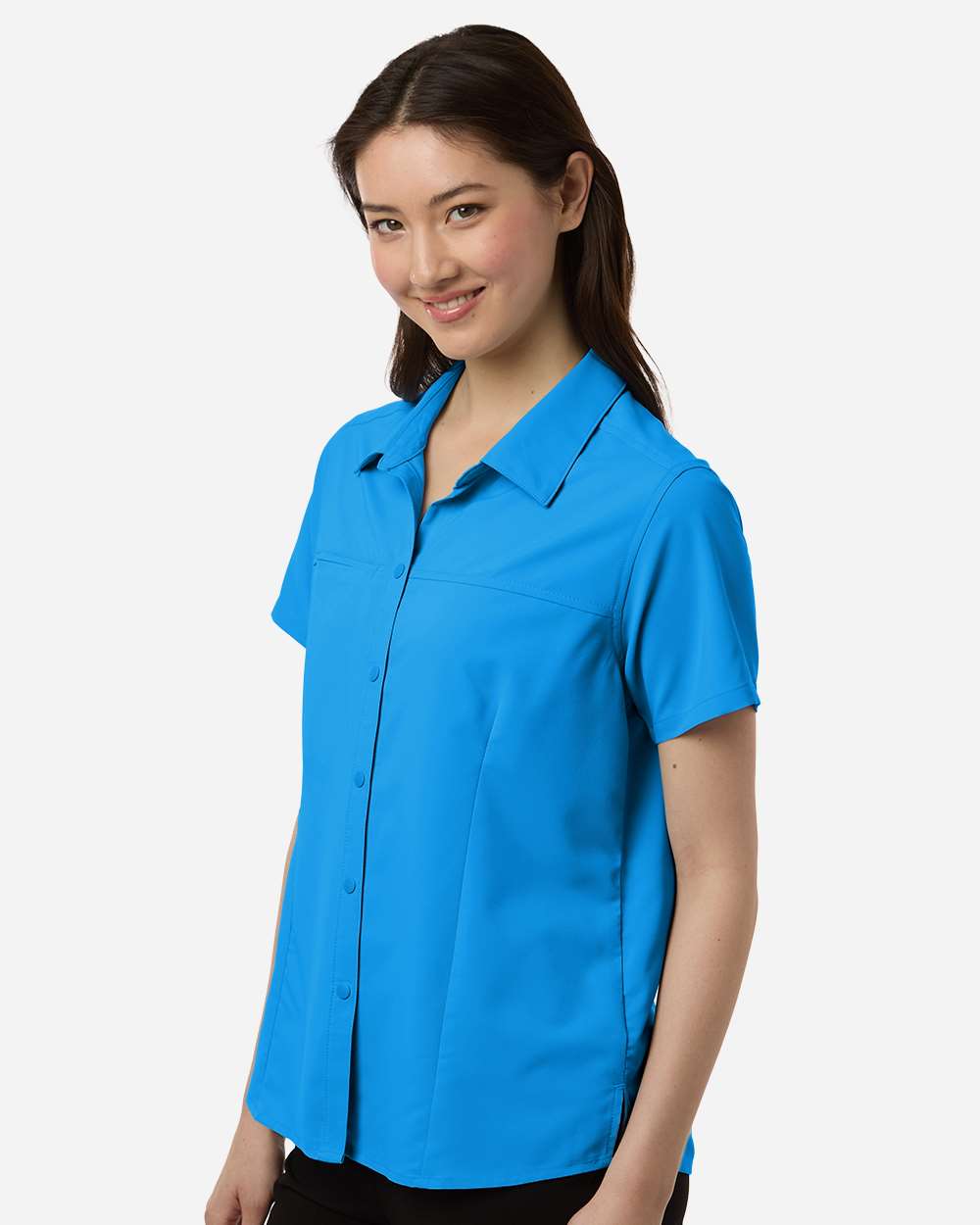 Core365 Women's UltraUVP Shoreline Short Sleeve Staff Shirt - CE520W Electric Blue