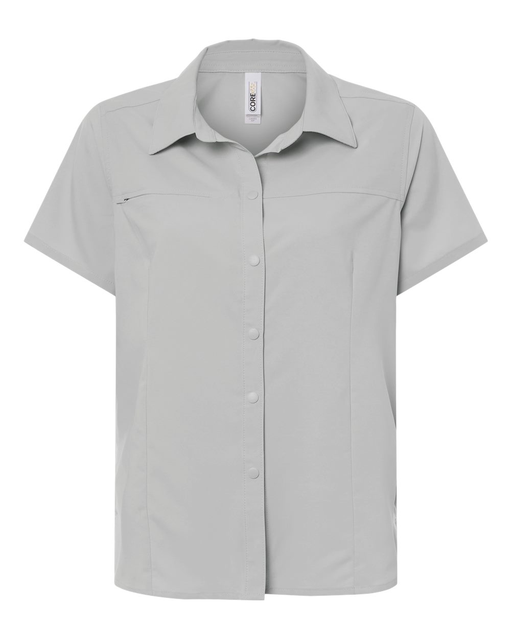 Core365 Women's UltraUVP Shoreline Short Sleeve Staff Shirt - CE520W Platinum