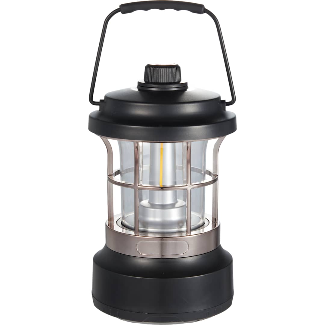 Rechargeable Camping Lantern with String Lights - 8053-28 Black