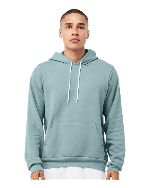 BELLA + CANVAS Unisex Sponge Fleece Hoodie Sweatshirt - 3719 - 3719C Heather Blue Lagoon
