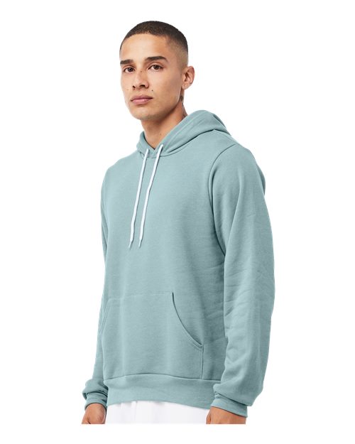 BELLA + CANVAS Unisex Sponge Fleece Hoodie Sweatshirt - 3719 - 3719C Heather Blue Lagoon
