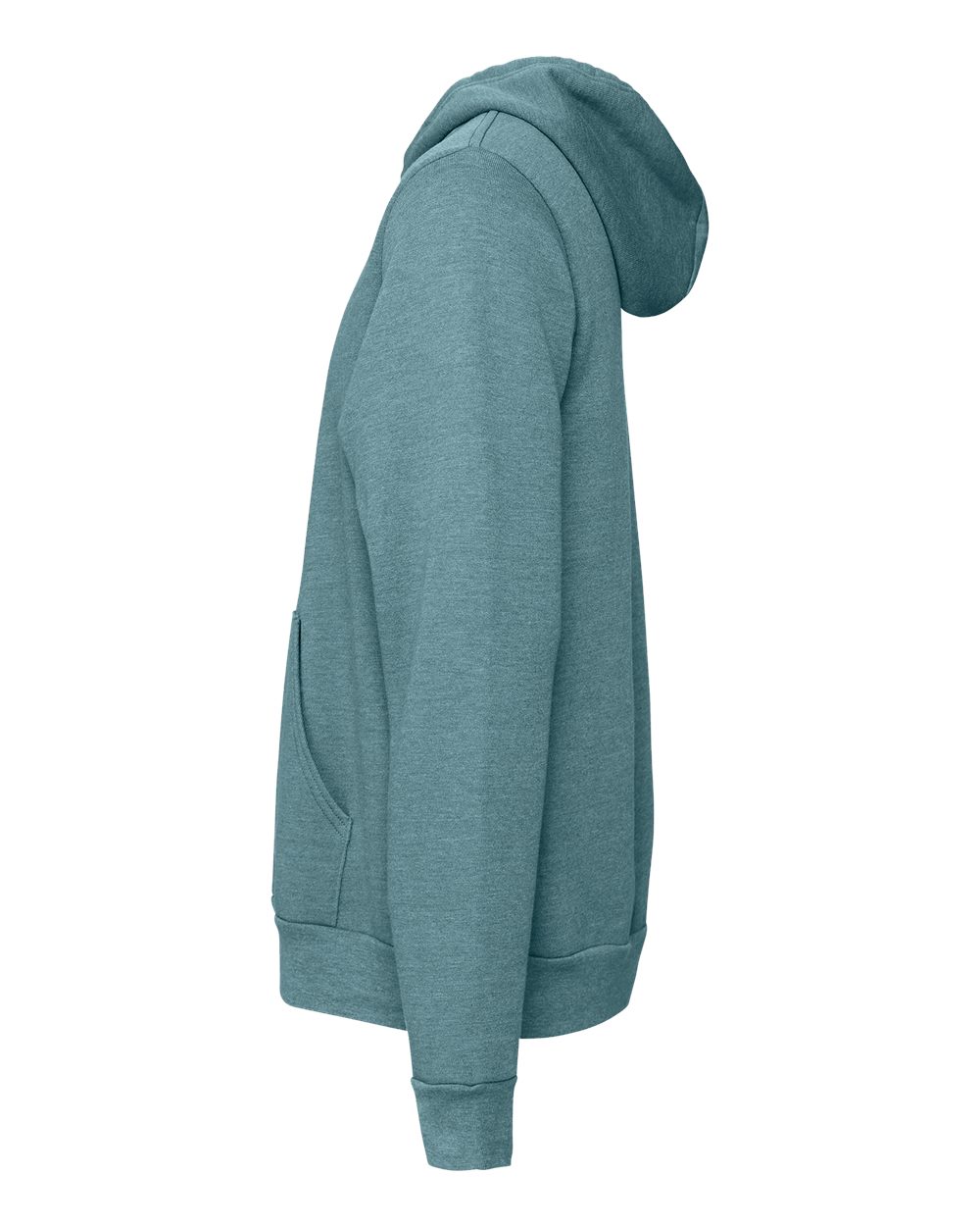 BELLA + CANVAS Unisex Sponge Fleece Hoodie Sweatshirt - 3719 - 3719C Heather Deep Teal