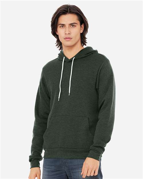 BELLA + CANVAS Unisex Sponge Fleece Hoodie Sweatshirt - 3719 - 3719C Heather Forest