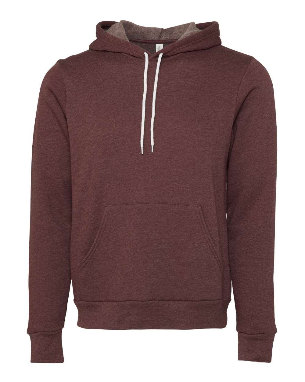 BELLA + CANVAS Unisex Sponge Fleece Hoodie Sweatshirt - 3719 - 3719C Heather Maroon