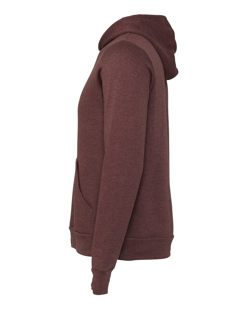 BELLA + CANVAS Unisex Sponge Fleece Hoodie Sweatshirt - 3719 - 3719C Heather Maroon