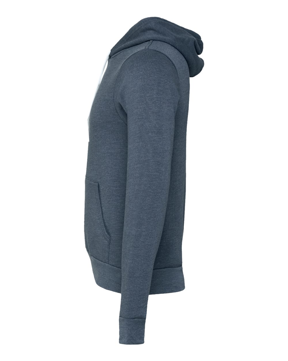 BELLA + CANVAS Unisex Sponge Fleece Hoodie Sweatshirt - 3719 - 3719C Heather Navy