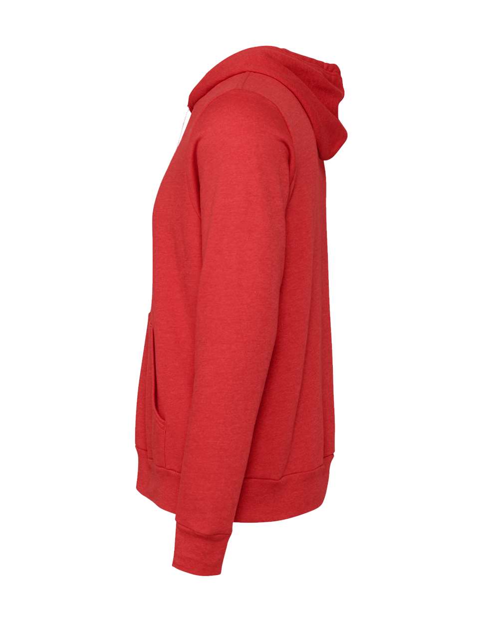 BELLA + CANVAS Unisex Sponge Fleece Hoodie Sweatshirt - 3719 - 3719C Heather Red