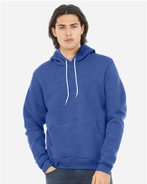 BELLA + CANVAS Unisex Sponge Fleece Hoodie Sweatshirt - 3719 - 3719C Heather True Royal