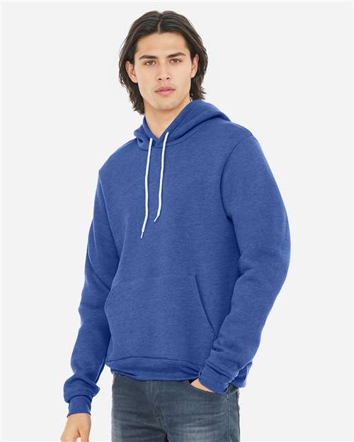 BELLA + CANVAS Unisex Sponge Fleece Hoodie Sweatshirt - 3719 - 3719C Heather True Royal
