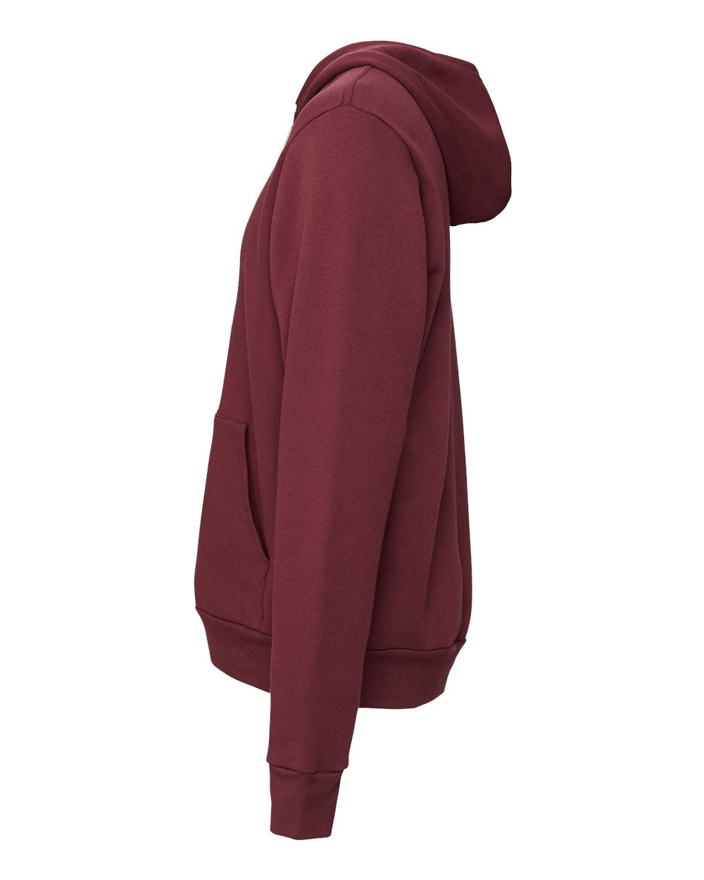 BELLA + CANVAS Unisex Sponge Fleece Hoodie Sweatshirt - 3719 - 3719C Maroon