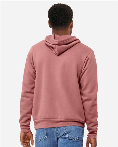 BELLA + CANVAS Unisex Sponge Fleece Hoodie Sweatshirt - 3719 - 3719C Mauve